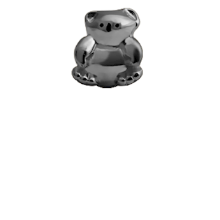 630-B37, Christina Collect Koala Bear Black silver